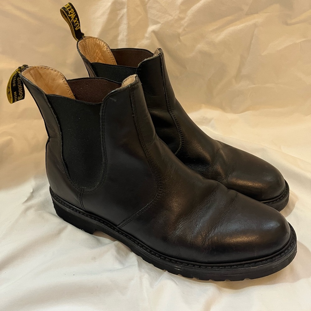 Dr. Martens Black Chelsea Boots with Elastic Panels
